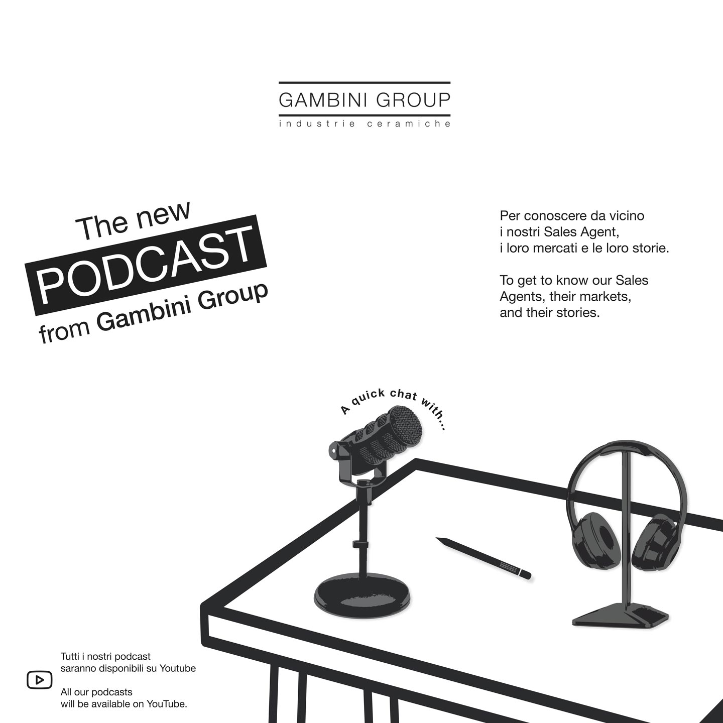 Copertina grafica della news "il nuovo podcast Gambini Group"